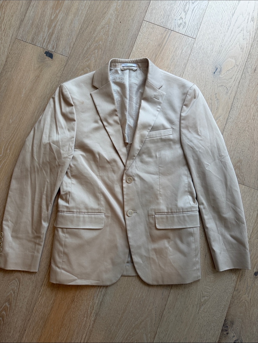 Macy's Men's Light Beige Two-Button Notch Lapel Sport Coat